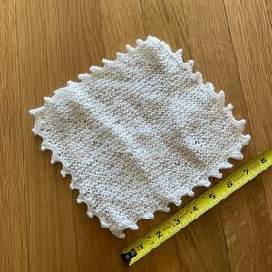 Handknit doll blanket